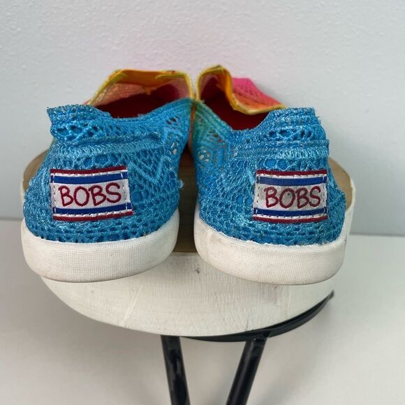 Bob’s Skechers Pink and Orange Slip-On Flats Vibrant Loafers Size 8M EUC - Picture 6 of 7